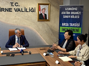 Edirne'de Uzunköprü Atatürk OSB için ilk imzalar atıldı